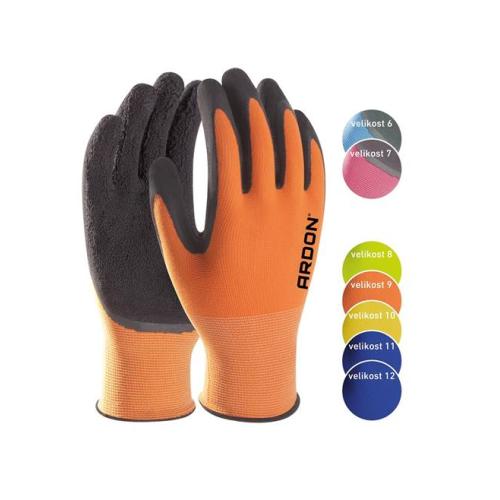 Máčené rukavice ARDON®PETRAX 06/XS - s prodejní etiketou - světle modrá 08-SPE