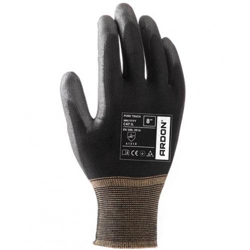 Máčené rukavice ARDON®PURE TOUCH BLACK 07/S - černá 07