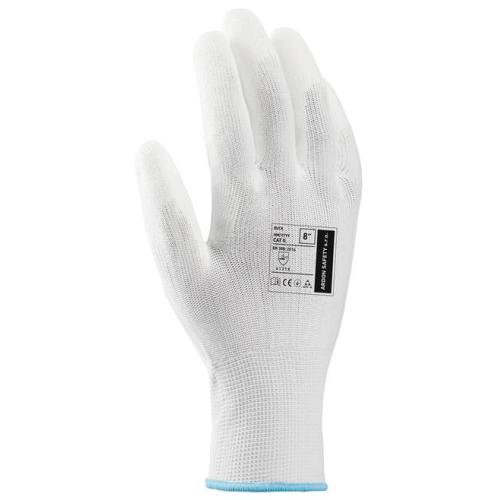 Máčené rukavice ARDONSAFETY/BUCK 08/M - s prodejní etiketou - bílá 09-SPE