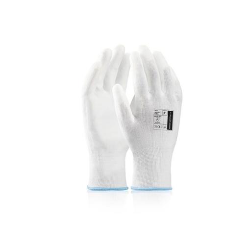 Máčené rukavice ARDONSAFETY/BUCK 08/M - s prodejní etiketou - bílá 11-SPE
