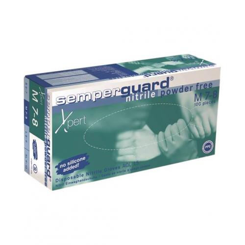Jednorázové rukavice SEMPERGUARD® XPERT 07/S - nepudrované - modrá 09