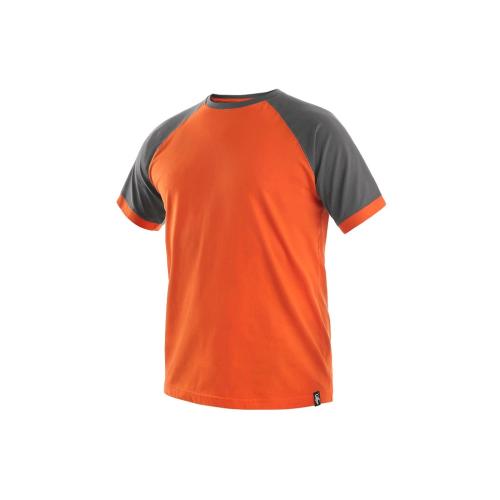Tričko CXS OLIVER, krátký rukáv, oranžovo-šedé, vel. XL
