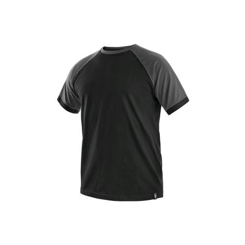 Tričko CXS OLIVER, krátký rukáv, černo-šedé, vel. L