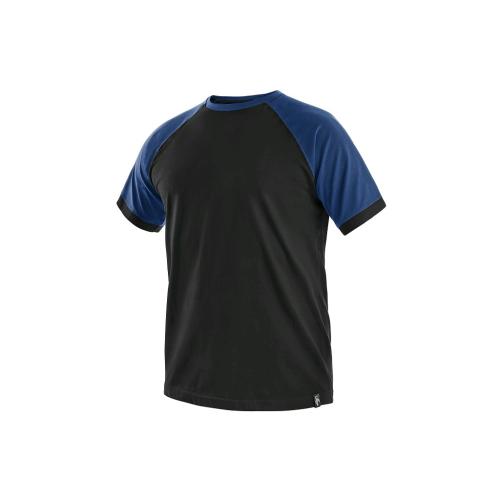 Tričko CXS OLIVER, krátký rukáv, černo-modré, vel. XL