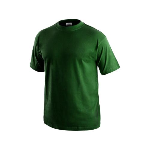 Tričko CXS DANIEL, krátký rukáv, lahvově zelená, vel. M