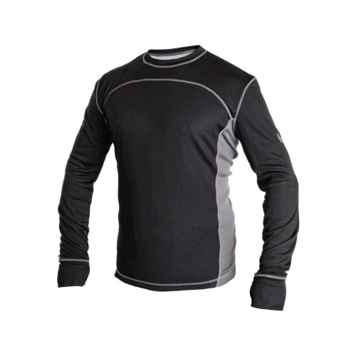 Tričko COOLDRY, funkční, dlouhý rukáv, pánské, černo-šedé