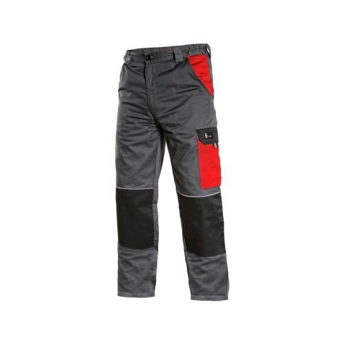 Kalhoty CXS PHOENIX CEFEUS, šedo-červená, vel.58