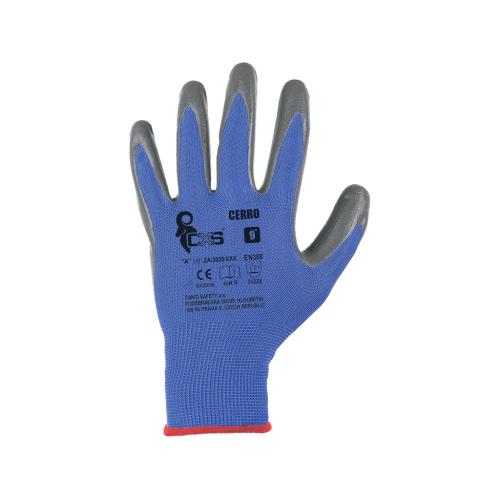 Povrstvené rukavice CERRO, modro-šedé