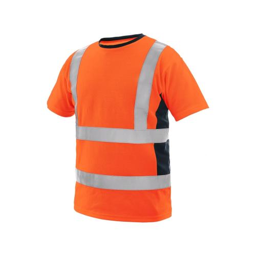 Tričko CXS EXETER, výstražné, pánské, oranžovo-modré, vel. XL