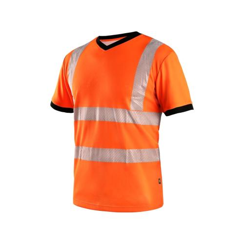 Tričko CXS RIPON, výstražné, pánské, oranžovo - černé, vel. L