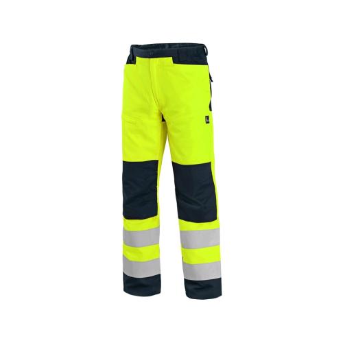 Kalhoty  HALIFAX, výstražné se síťovinou, pánské, žluto-modré