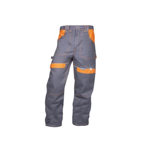 Kalhoty pas COOL TREND šedo-oranžové zkrácené