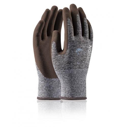 Máčené rukavice ARDON®NATURE TOUCH 07/S - s prodejní etiketou - melange hnědá 07-SPE