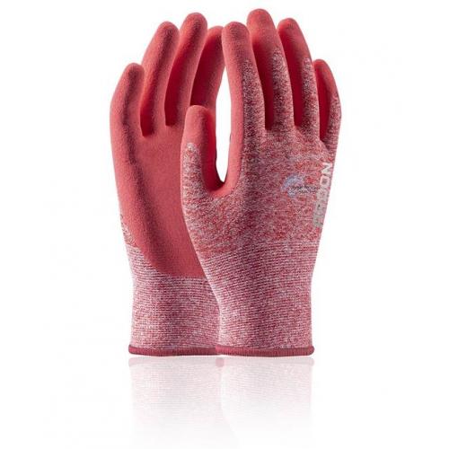 Máčené rukavice ARDON®NATURE TOUCH 06/XS - s prodejní etiketou - melange růžová 06-SPE