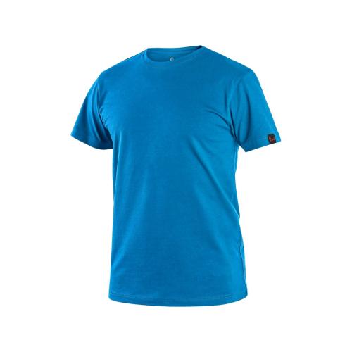 Tričko CXS NOLAN, krátký rukáv, azurově modrá, vel. XL