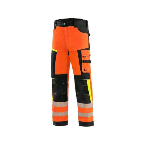 Kalhoty CXS BENSON výstražné, pánské, oranžovo-černé, vel. 60