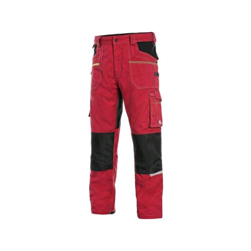 Kalhoty CXS STRETCH, pánské, červeno - černé, vel. 60