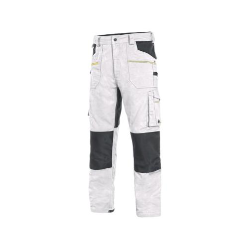 Kalhoty  STRETCH, pánské, bílo - šedé