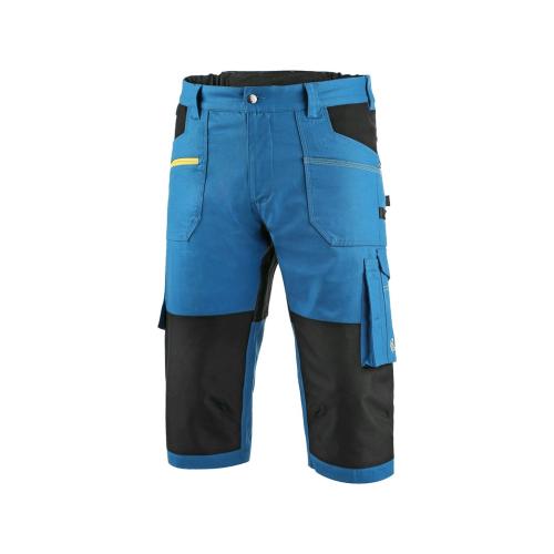 Kalhoty 3/4  STRETCH, pánské, středně modré-černé