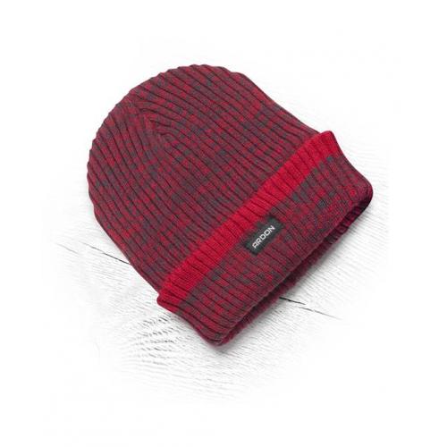 Zimní čepice pletená+fleece Vision Neo červená