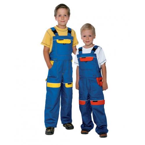 Dětské kalhoty s laclem ARDON®COOL TREND modro-žlutá 116